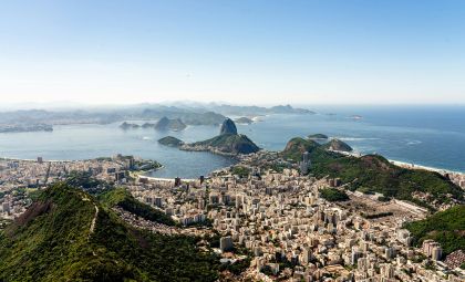Rio de Janeiro bij zonsondergang.